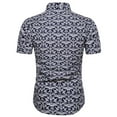 thumbnail image 4 of Men Vintage Shirt Printed/ Solid Tshirts Slim Fit Button-Down Blouses Tops Casual Comfy Clothing, 4 of 4
