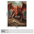 thumbnail image 4 of ARISTURING  Dragons Lair Queen Size Raschel Plush Dragon Throw Blanket, Measures 79, 4 of 6