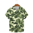 thumbnail image 1 of Styesk T-Shirts pour Homme Chemise à Col à Revers à Manches Courtes Imprimée Camouflage à la Mode pour Hommes, 1 of 5