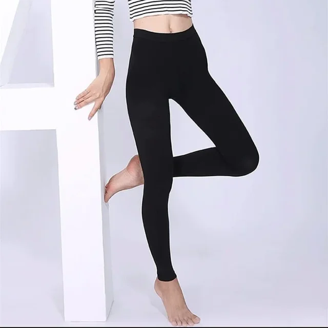 Collants de Compression Médicale pour Femmes 23-32 MmHg Bas pour Varices Soutien Gradué Bas Épais Opaque Bout Fermé