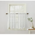 thumbnail image 3 of No. 918 48932 Alison Dentelle Transparente Allongée Rideau de Cuisine Tier Paire, 58 "x 36", Blanc, 3 of 6