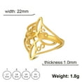 thumbnail image 2 of Witch Knot 14K Yellow Gold Ring Wiccan Cross Celtics Knot Women Men Rings Witchcraft Good Luck Protection Amulet Birthday Gifts, 2 of 11