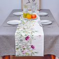 thumbnail image 3 of Store Flowers Cotton Linen Table Runner Dresser Scarves,Spring Field Wild Flowers Plants Table Runners for Dinning Table,Farmhouse Kitchen Decor,Holiday Dinner Decoration-16x72 Inch, 3 of 8