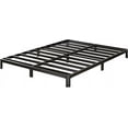 thumbnail image 5 of 5 Inch Low King Bed Frame with Rounded Corner Legs, 2000 LBS Heavy Duty Metal King Size Platform Bed Frame No Box Spring Needed, Noise Free, Easy Assembly, Black, 5 of 8