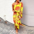 thumbnail image 2 of Spring Saving!Summer Casual Dresses for Women Plus Size,Clearance Women's Dresses Summer Dresses for Women One Shoulder Printed Loose Half Slitted Hem Sleeve Dresses, 2 of 5