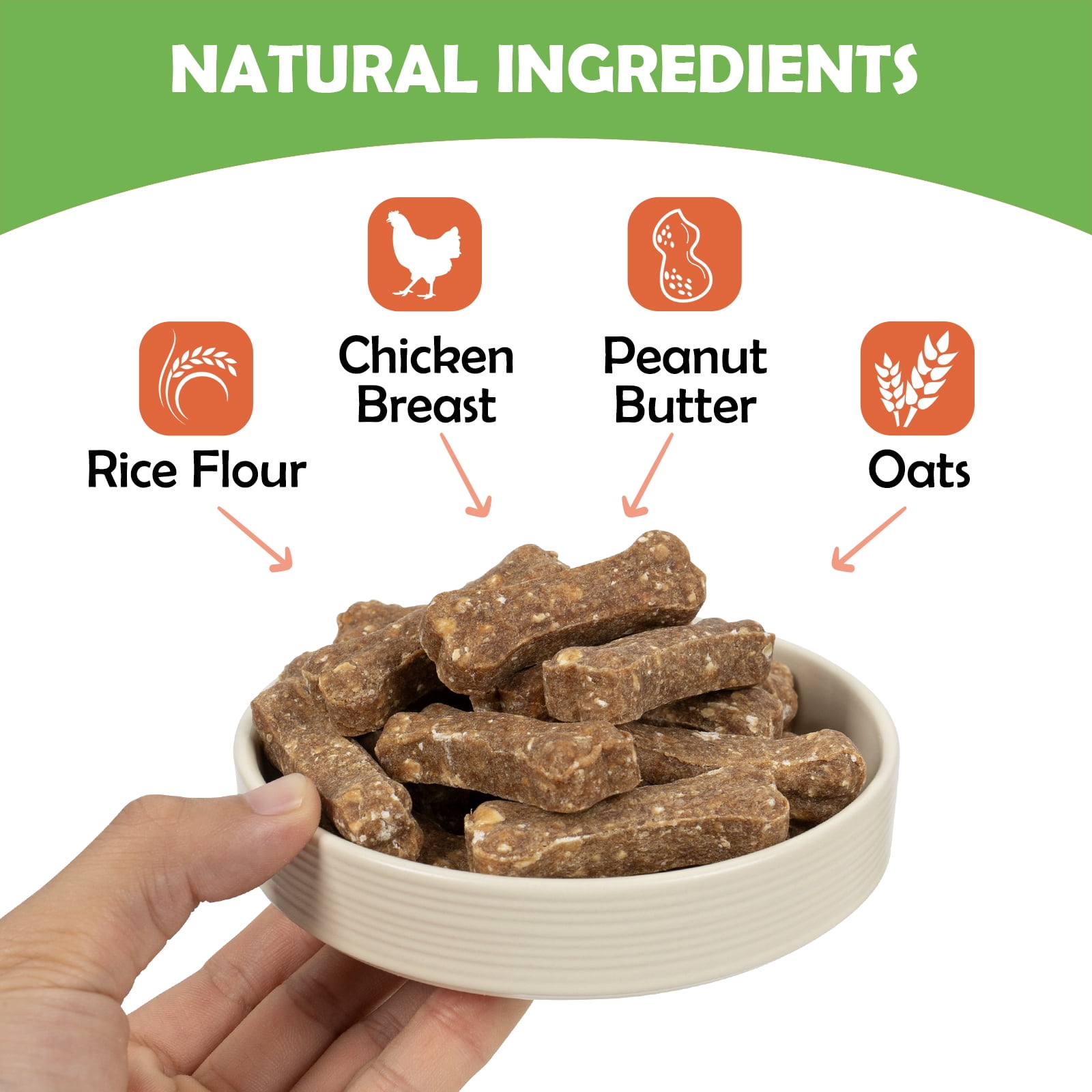 MON2SUN Chicken & Oat Biscuits Peanut Butter Flavor Small Dog Treats, 21.16 oz (70 Count)