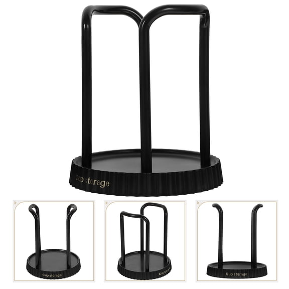 BESTOYARD Black Desktop Cup Holder for Paper Cups and Utensils Ideal for Home and Cafe