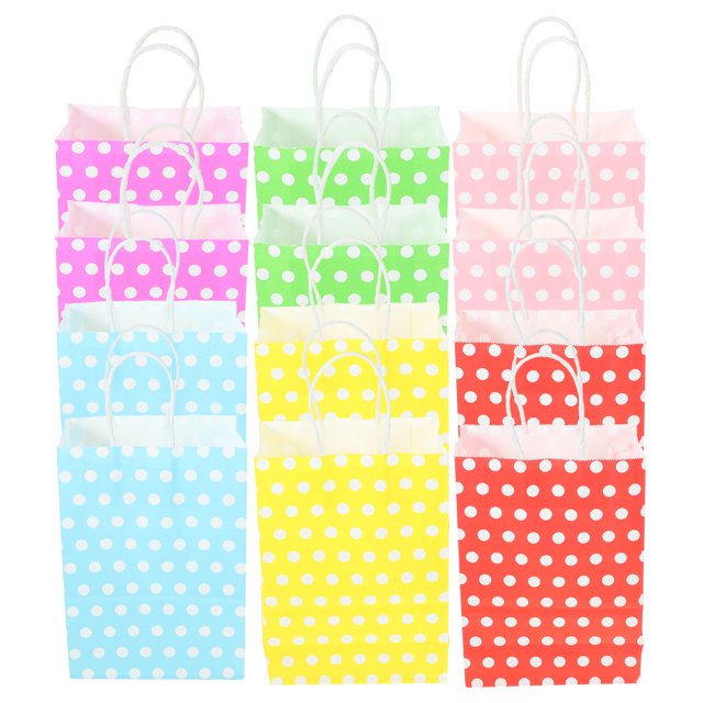 12 Pcs Sac à Emporter Sac-Cadeau Sac de Friandises Contenant-Cadeau avec Poignée