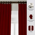 thumbnail image 2 of Rivana 100% Polyester Room Darkening Pinch Pleated Curtains Window Treatment for Bedroom, Living Room & Dining Room (Burgundy, 42" W x 108" L,1 Panel), 2 of 8