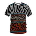 thumbnail image 2 of AURIGATE Men Spring Summer Casual Slim 3D Printed Short Sleeve T Shirt Top Blouse, 2 of 5