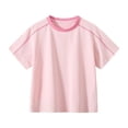 thumbnail image 2 of Eltusu Boys Athletic Shirts Short Sleeve, Summer Casual Breathable Crew Neck Active T-Shirts Pink Size 9-10 T, 2 of 5