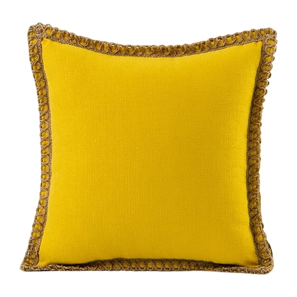 Funda de cojín de 45x45 cm, funda de almohada suave, funda de cojín, para amarillo