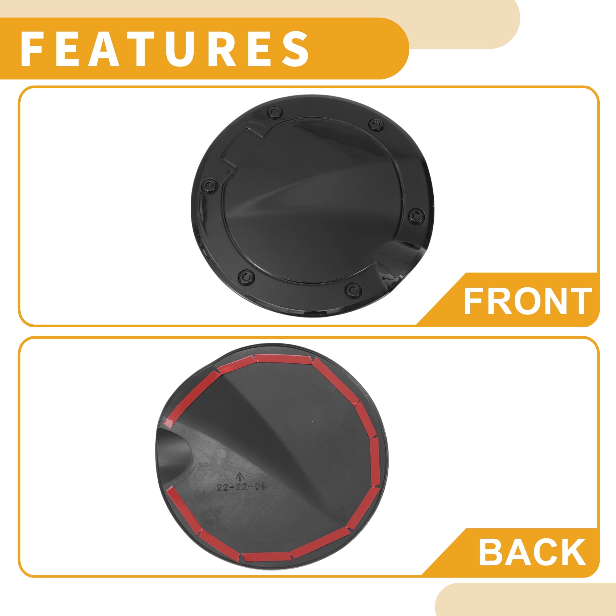 Unique Bargains Fuel Tank Door Cap for Toyota Tundra 2022-2025 Fuel Filler Flap Cover