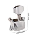 thumbnail image 4 of 6 Pieces Guitar Half Sealed Machine Head Tuning Pegs Guitars Tuner Knobs Stringed Instrument Repair Replacing Parts Accessory 6 Right, 4 of 7