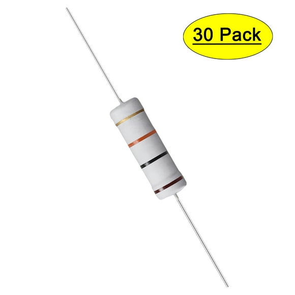 Unique Bargains 30 Pcs 5W Metal Oxide Film Resistor Axial Lead 10K Ohm ±5% Tolerance