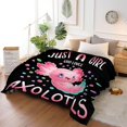 thumbnail image 2 of Just Girl Loves Axolotls Blanket Soft Blankets and Throws Flannel Cozy Lightweight Quilt Gift Perfect for Bed Sofa Couch-50 x40 Small for Kids, 2 of 6