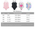 thumbnail image 3 of URMAGIC 7-14T Child Girls One Piece Swimsuit Criss Cross Bathing Suit Sport Swimwear/Solid Black, 3 of 5