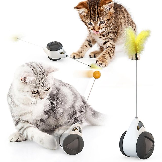 Tumbler Swing juguetes para gatos gatito coche gato persiguiendo juguete amarillo Afortunado Sencillez