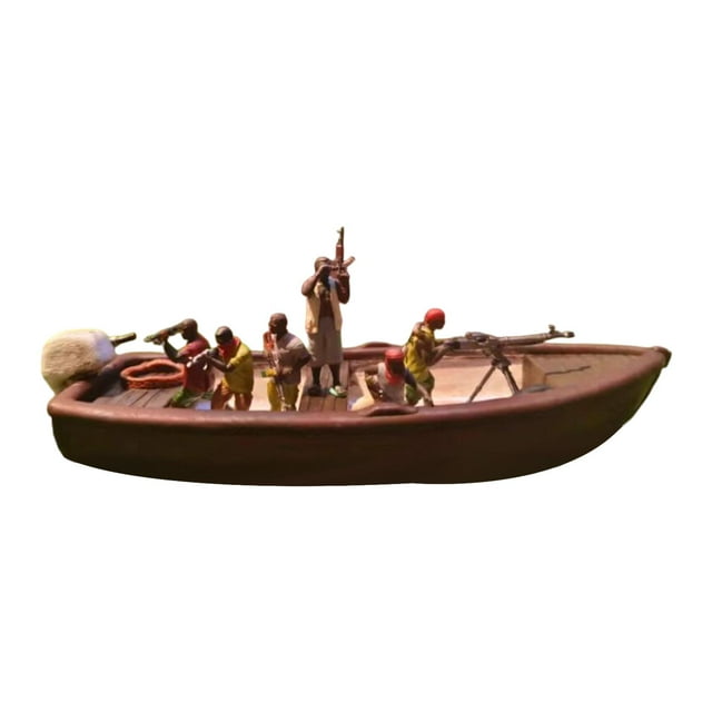 6 figuras de personas diminutas a escala 1/64 para dioramas, escenarios, juegos de simulación, accesorios de películas, mano Con barco