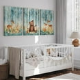 thumbnail image 3 of Hieng Baby Boy Nursery Wall Decor,Forest Animal Fox Bear Wall Hieng Set of 3 Boy Adventure Toddler Room Nursery Decor,Watercolor Mountain Forest Nature Woodland Painting Pictures for Bedroom, 3 of 6