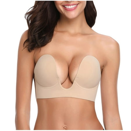 

JGTDBPO Sticky Bra For Women Nipple Cover Strapless Bras Women Sticky Bra Strapless Backless Bra Self Adhesive Bra Invisible Push Up Bra