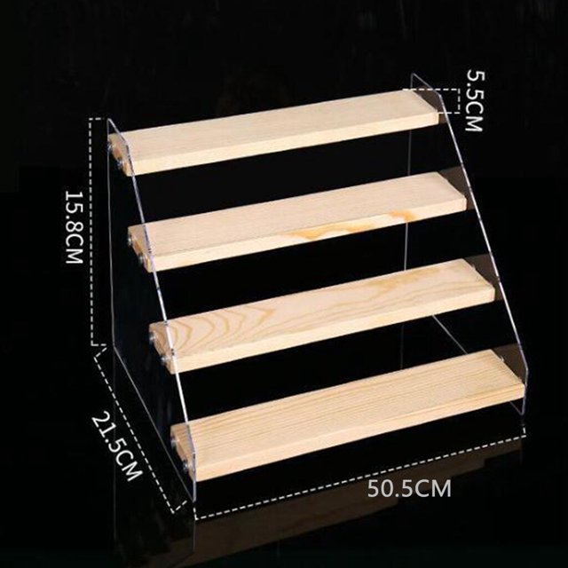 Dalazy Steped Acrylique Stands, Présentoir, pour Poupée Modèle de Voiture Action Figure à Quatre Niveaux