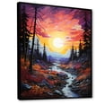 thumbnail image 2 of Designart "Spectacular Aurora Borealis Display I" Floral Floater Framed Wall Art Print, 2 of 7