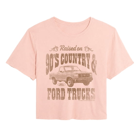 Ford - Raised on 90's Country & Ford Trucks Cropped Graphic T-Shirt