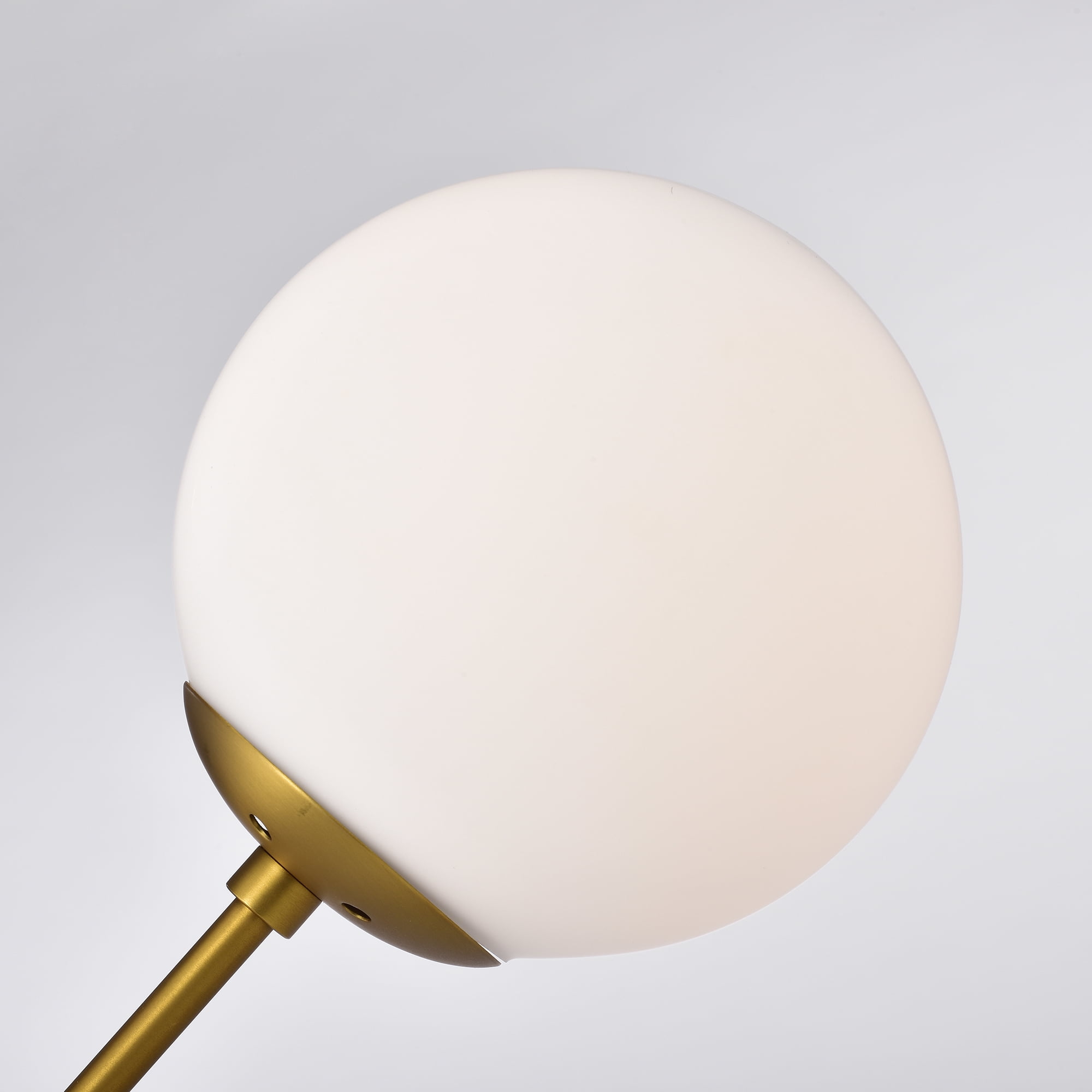 Warehouse of Tiffany Laiba Aged Brass 1-Light Globe Glass Shade Table Lamp