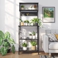 thumbnail image 6 of Bestier Baker's Rack with 4 Spacious Shelves, Microwave Stand with Adjustable Feet, Coffee Bar Station and Kitchen Storage Shelf, Black, 6 of 9