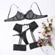 thumbnail image 2 of Gibobby Lencería sexy Conjunto de lencería Sexy con botones de Metal para mujer, ropa de dormir de cintura alta, ropa de dormir de dos piezas(Negro, XL), 2 of 5