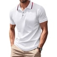 thumbnail image 3 of LRGSHF Men's Summer Polo Shirts Short Sleeve Solid Color Basic Golf Work Collared T Shirts Quick Dry Lightweight Comfortable Tops, 3 of 5