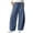 Blue, variant on Womens Casual Corduroy Barrel Pants Elastic Waist Drawstring Wide Leg Curved Lounge Pants with Pockets