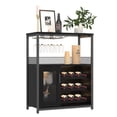 thumbnail image 1 of PIONEERWORKS 3-Tier Wine Bar Cabinet with Detachable Wine Rack and Storage Space, Buffet Cabinet with Glass Holder and Mesh Door, Sturdy MDF Construction for Dining Room Bar & Kitchen, 1 of 8
