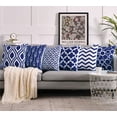 thumbnail image 5 of Top Finel 16x16 Decorative Throw Pillow Cover,Durable Canvas Outdoor Cushion Covers, Navy,Pack of 6, 5 of 5