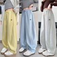 thumbnail image 3 of XIMIN Girl's Baggy Sweatpants Elastic Waist Yoga Pants Drawstring Wide Leg Sweatpants with Pockets Trendy Athletic Grunge Clothes Casual Loose Comfy Lounge Joggers, 3 of 6