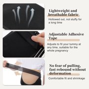 Vocoste Pregnancy Belly Band Breathable Belly Support Brace Pregnancy Support Belt for Abdomen Black Large 1 Set