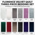 thumbnail image 3 of Juego de edredón Tribeca Living Luxury Velvet King Size, color verde, 3 of 5