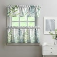 thumbnail image 5 of Leaves Of Green Plants 3-Piece Kitchen Curtains Set Kitchen Curtains Sets with Valance for Windows Rod Pocket Machine Washable Kitchen Decor(54"x18"+2x27.5"x24"), 5 of 6