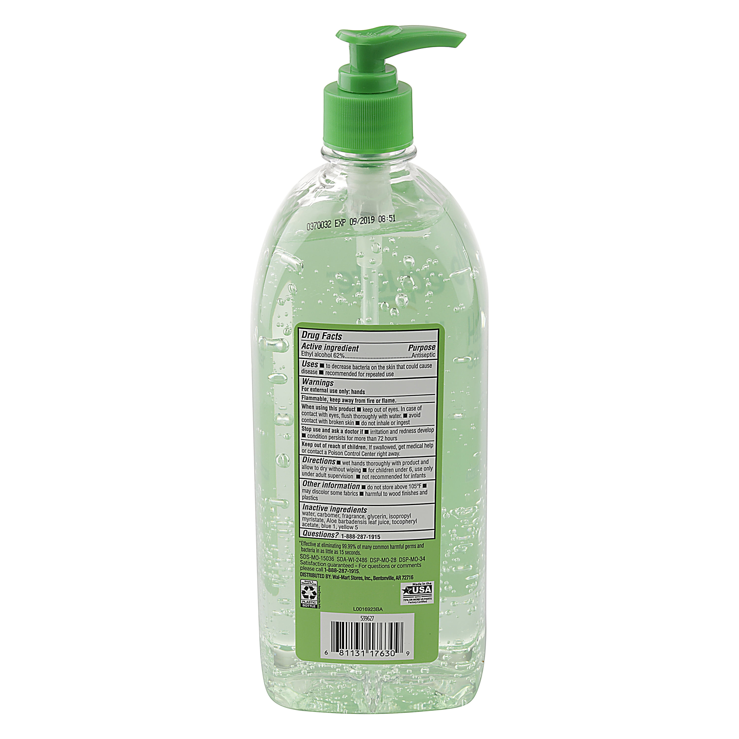 walmart bottle sanitizer