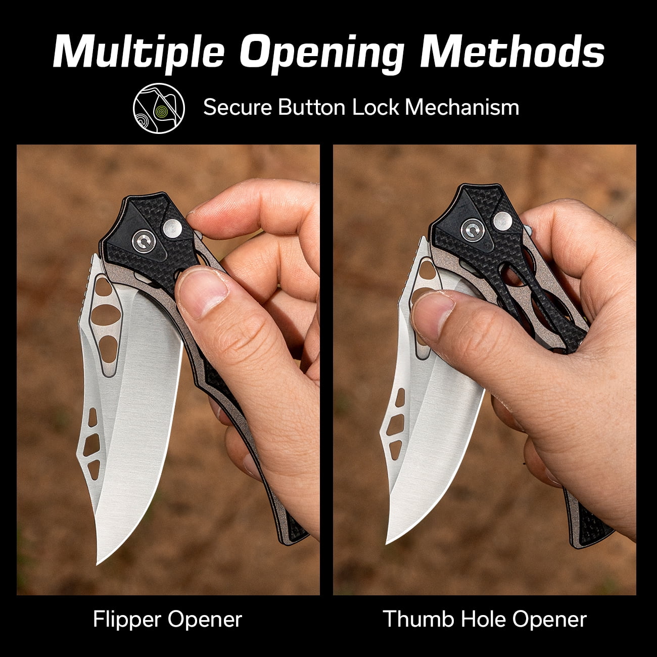 CIVIVI Biophase Pocket Folding Knife with 3.48" Nitro-V Blade, Gray Aluminum With Black Coarse G10 Handle C23083C-3