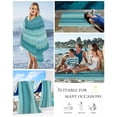 thumbnail image 5 of Teal Turquoise Aqua Ombre Beach Towels Oversized Super Absorbent, Contemporary Abstract Lines Lightweight Bath Towel Quick Dry Sets For Bathroom/Pool/Rv Camping/Beach Play/Gym Room/Picnic 30"x60", 5 of 8