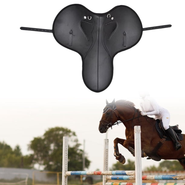 Almohadilla para silla de montar de caballo, almohadilla de antideslizante ligera para equitación deportiva al aire libre Negro