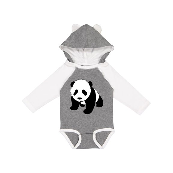Inktastic Panda Bear Boys or Girls Long Sleeve Baby Bodysuit
