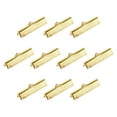 thumbnail image 1 of Unique Bargains 160Pack Ribbon Crimp Clamp Ends 30mm Cord End Clasp for DIY Craft Gold Tone, 1 of 7