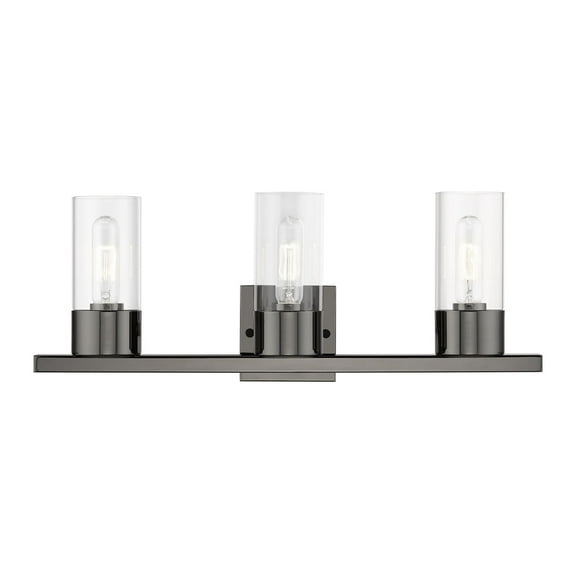 17313-46 Livex Lighting Carson - 3 Light Bath Vanity In Contemporary Style-8.75 Inches Tall and 23 Inches Wide-Black Chrome Finish