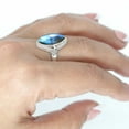 thumbnail image 4 of 925 Sterling Silver Women Jewelry Natural Labradorite Ring, 4 of 10