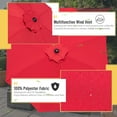 thumbnail image 6 of Lacoo 9 ft Patio Umbrella Outdoor Market Steel with Push Tilt and Crank Lift System 8 Ribs, Red, 6 of 8