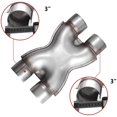 thumbnail image 6 of Floshine Stainless Steel Universal Exhaust X Pipe 3" Inlet 3" Outlet 12" Long for Smoother Exhaust,Dual 3 Inch Crossover X Pipe Exhaust Tip, 6 of 6