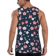 thumbnail image 3 of Xecao Cherry Blossoms Men's Tank Top Workout Quick Dry Sleeveless Gym Jogging Muscle Shirts Summer Swim Beach Tops, 3 of 9